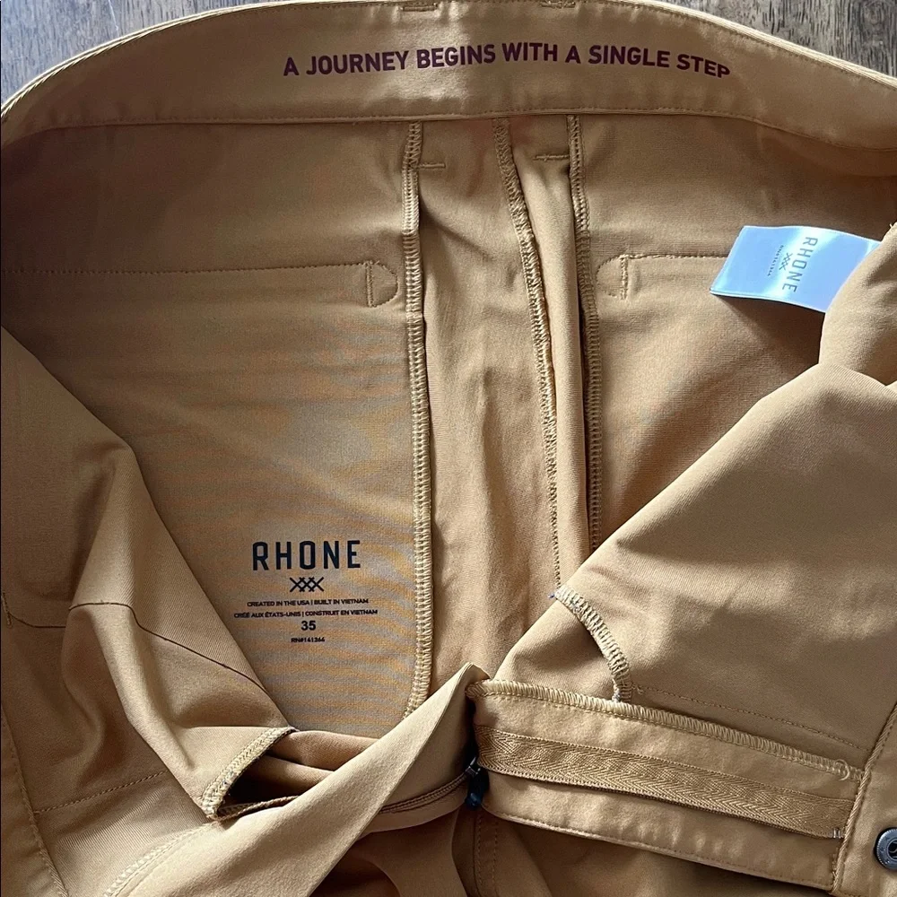Men's Tan/Gold Rhône commuter Pants 35 x 32 - Picture 2 of 6